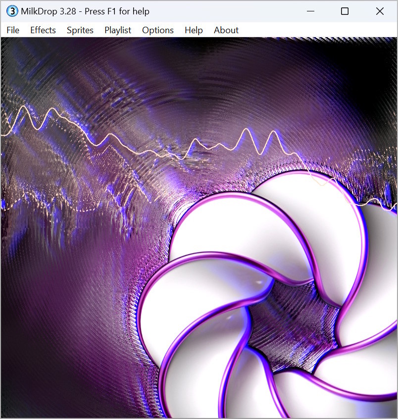 MilkDrop 3 preset in action